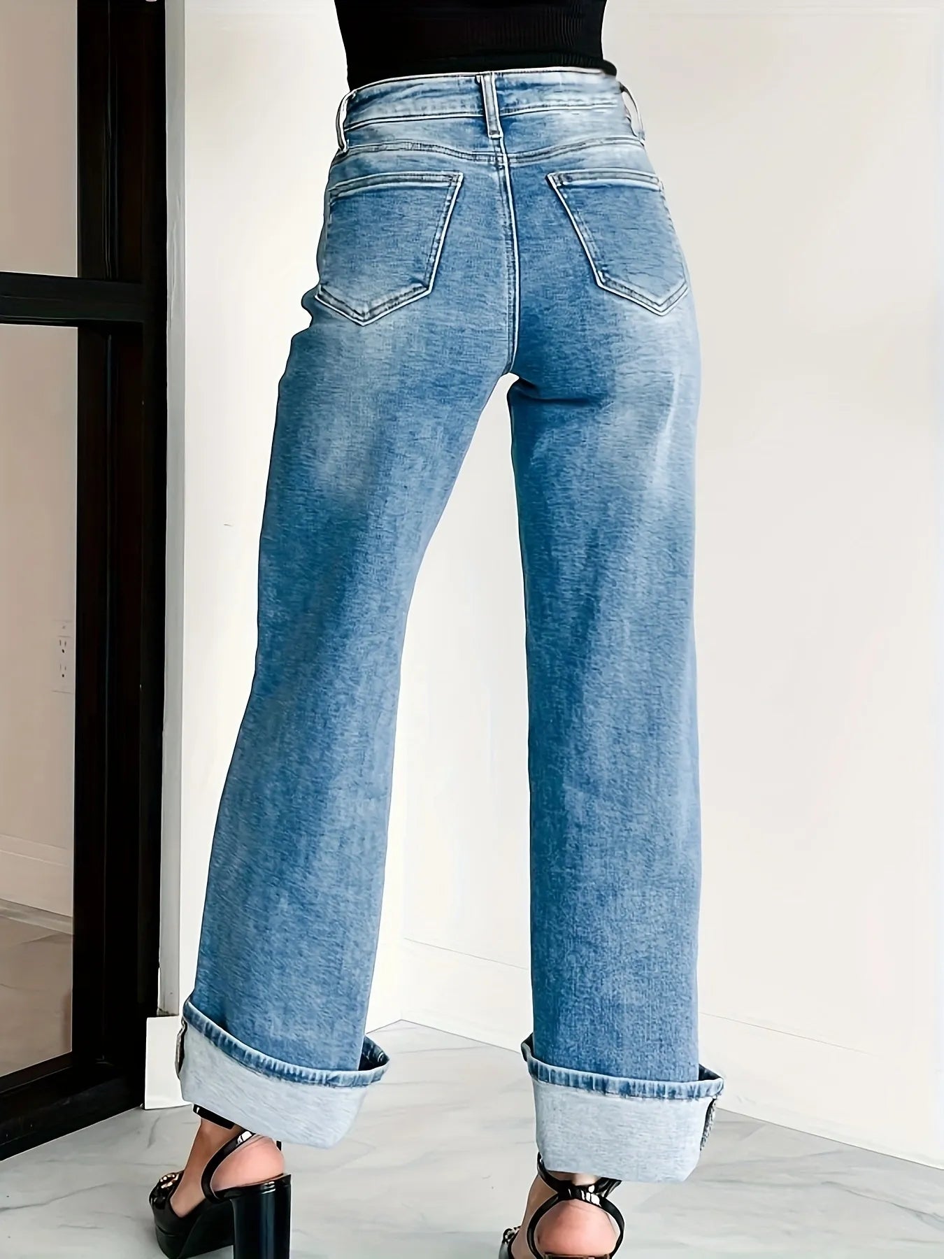 High-Waisted Wide Leg Jeans - Tigbul's Variety Fashion Shop
