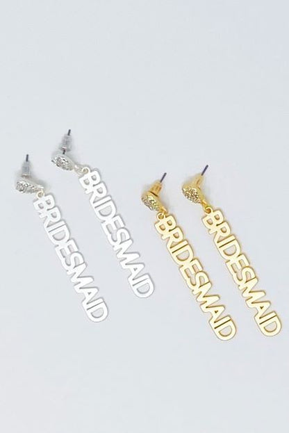 Be My Bridesmaid Dangle Earrings - Tigbuls Variety Fashion