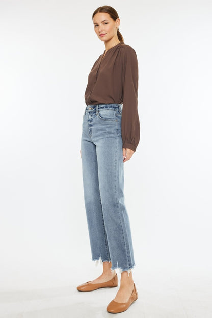 Kancan High Rise Slim Wide Leg Jeans - Tigbul's Variety Fashion Shop