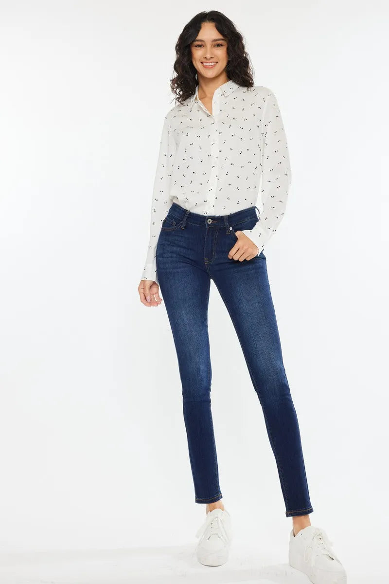 Kancan Mid Rise Super Skinny Jeans - Tigbul's Variety Fashion Shop