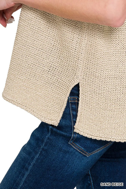 Zenana Oversized Crew Neck Sweater Vest - Tigbul's Variety Fashion Shop