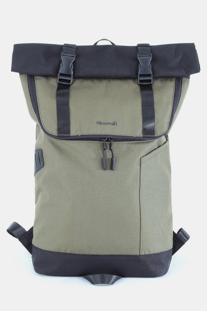 Himawari Contrast Waterproof Canvas Backpack Bag - Tigbul's Variety Fashion Shop