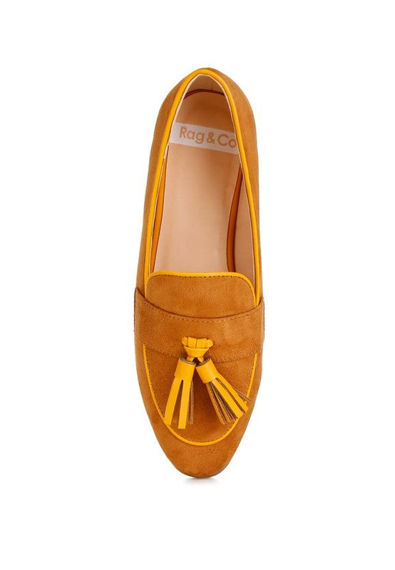 Folklore Micro Suede Tassel Loafers - Tigbul's Variety Fashion Shop