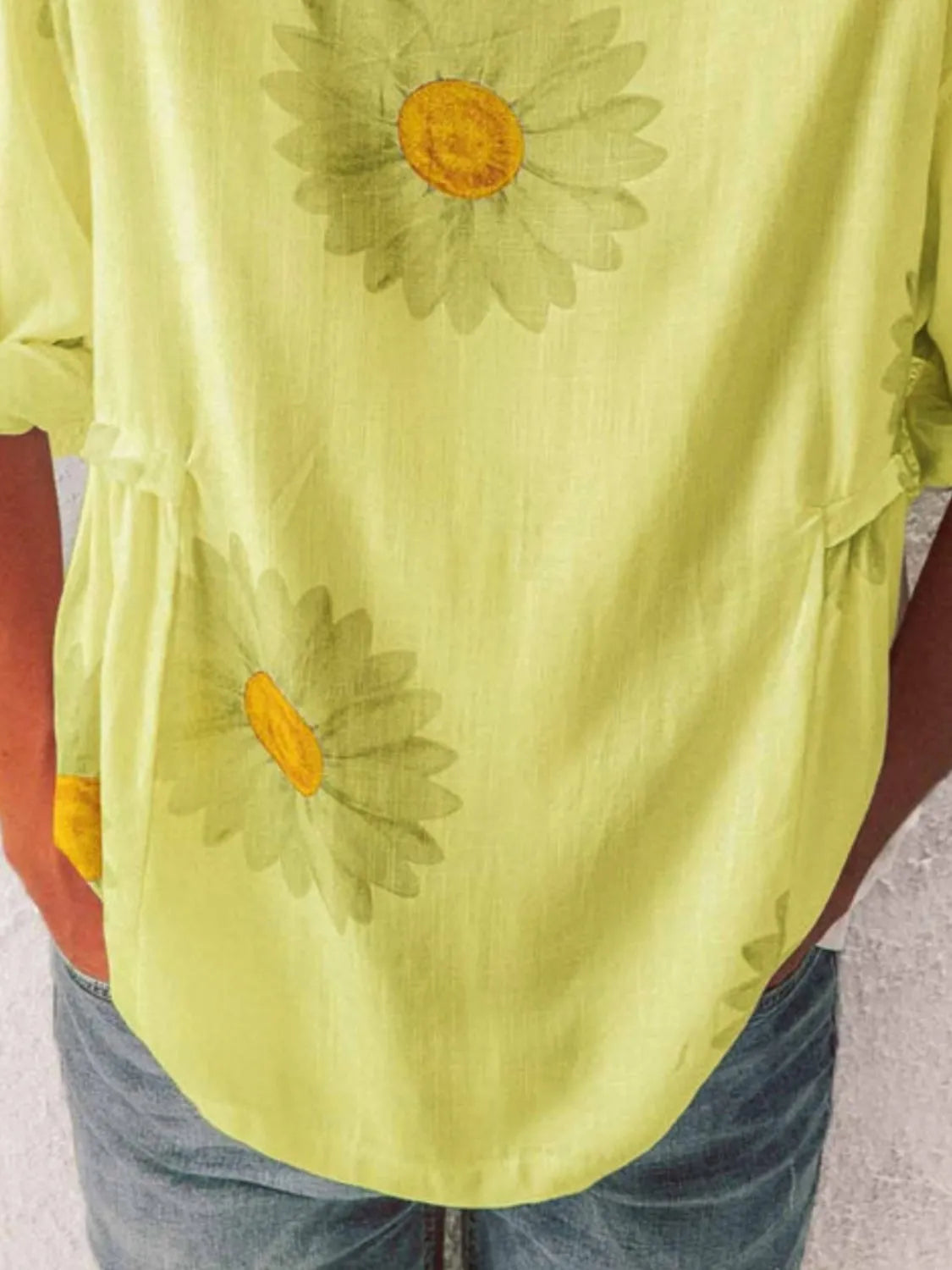 Full Size Flower Round Neck Half Sleeve T-Shirt Plus Size - Tigbul's Variety Fashion Shop