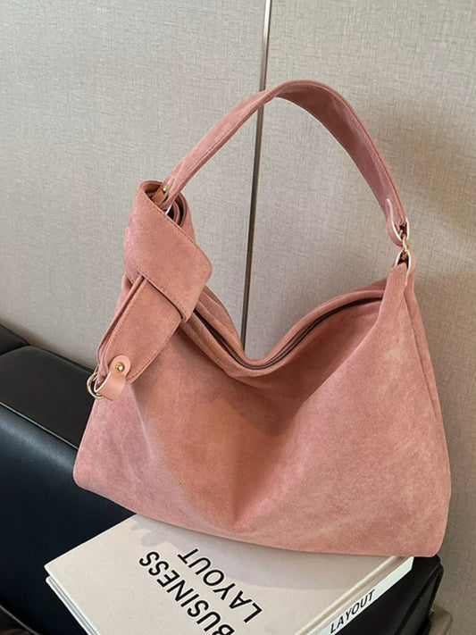 Suede Knot Shoulder Bag - Tigbul's Variety Fashion Shop