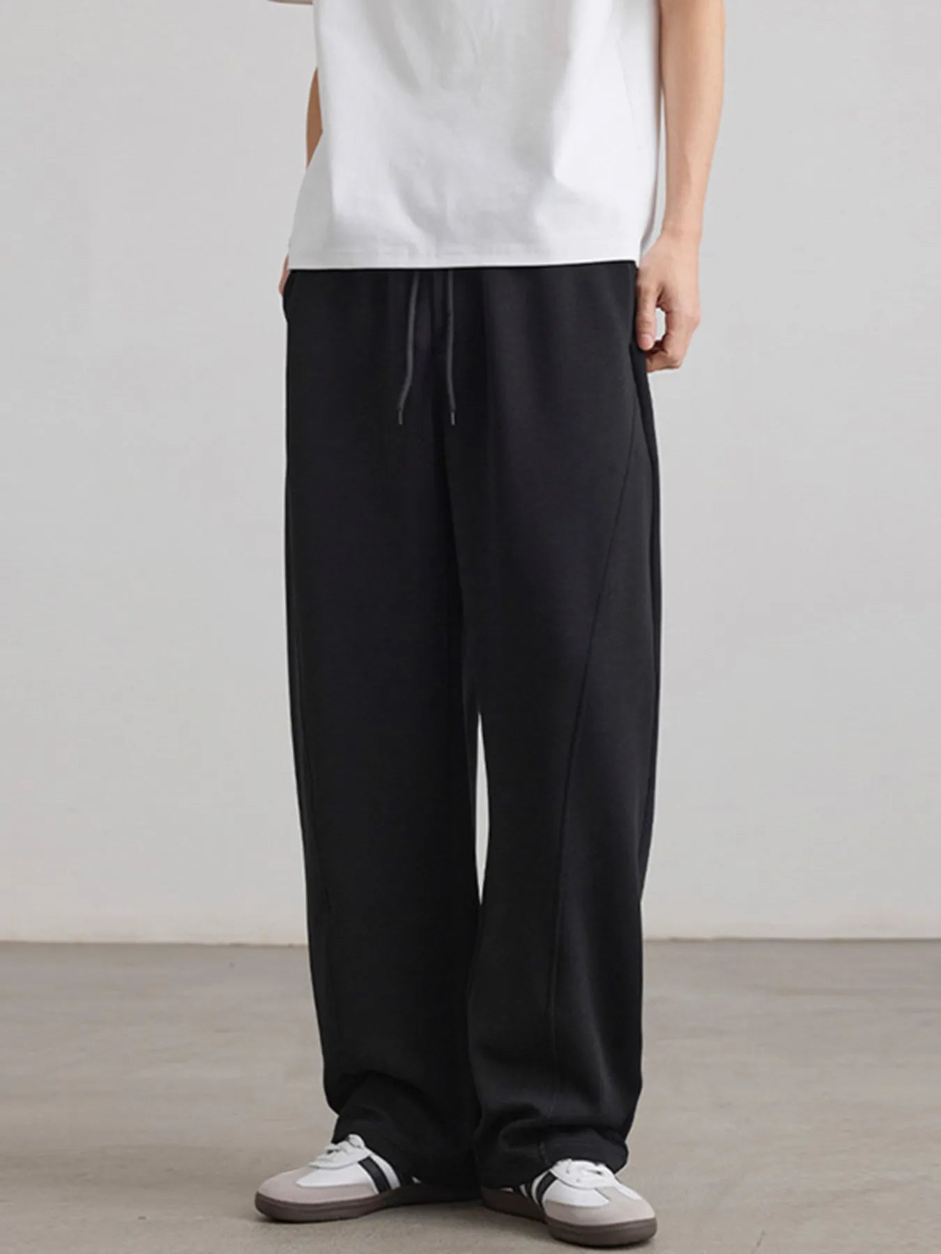 Men's Drawstring Wide Leg Pants - Tigbul's Variety Fashion Shop
