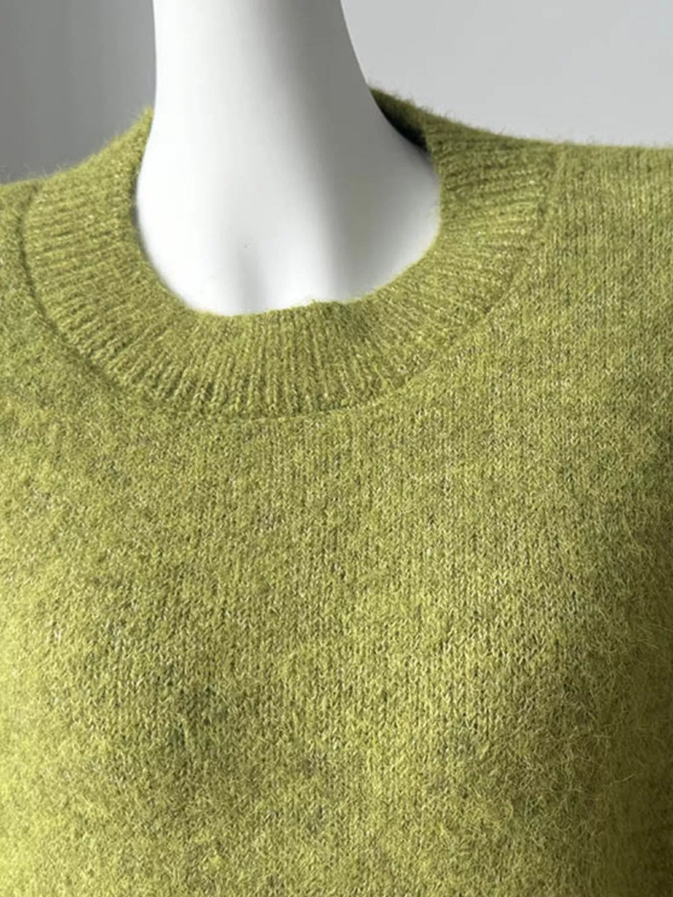 Round Neck Dropped Shoulder Sweater - Tigbul's Variety Fashion Shop