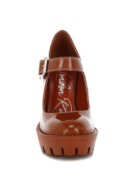MILLENIAL BUG Patent High Heeled Mary Jane Shoes - Tigbul's Variety Fashion Shop
