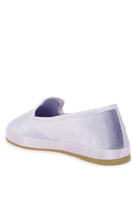 Saba Velvet Round Toe Slip-On Loafers - Tigbul's Variety Fashion Shop