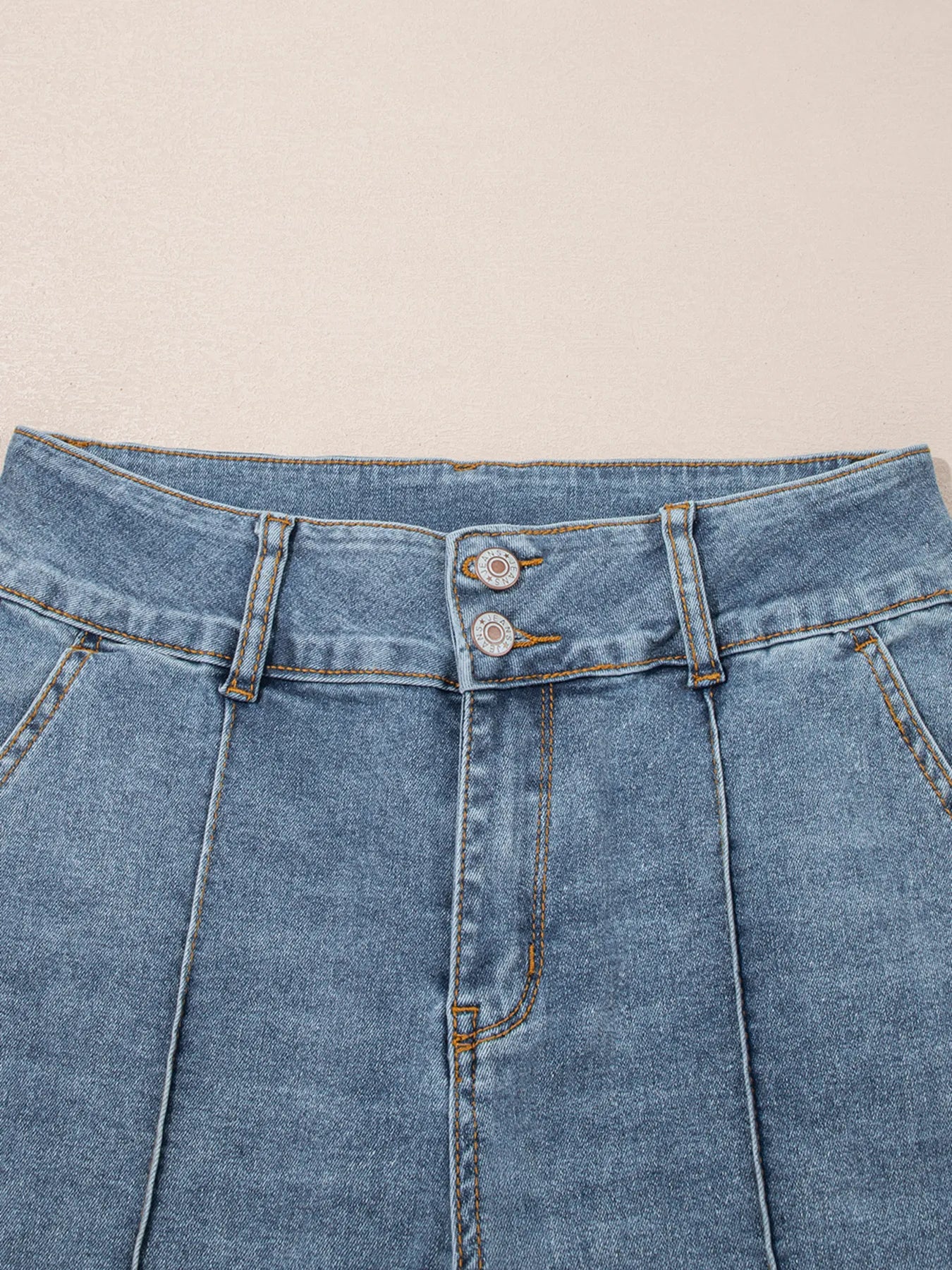 High-Waisted Flare Jeans with Seam Detail - Tigbul's Variety Fashion Shop
