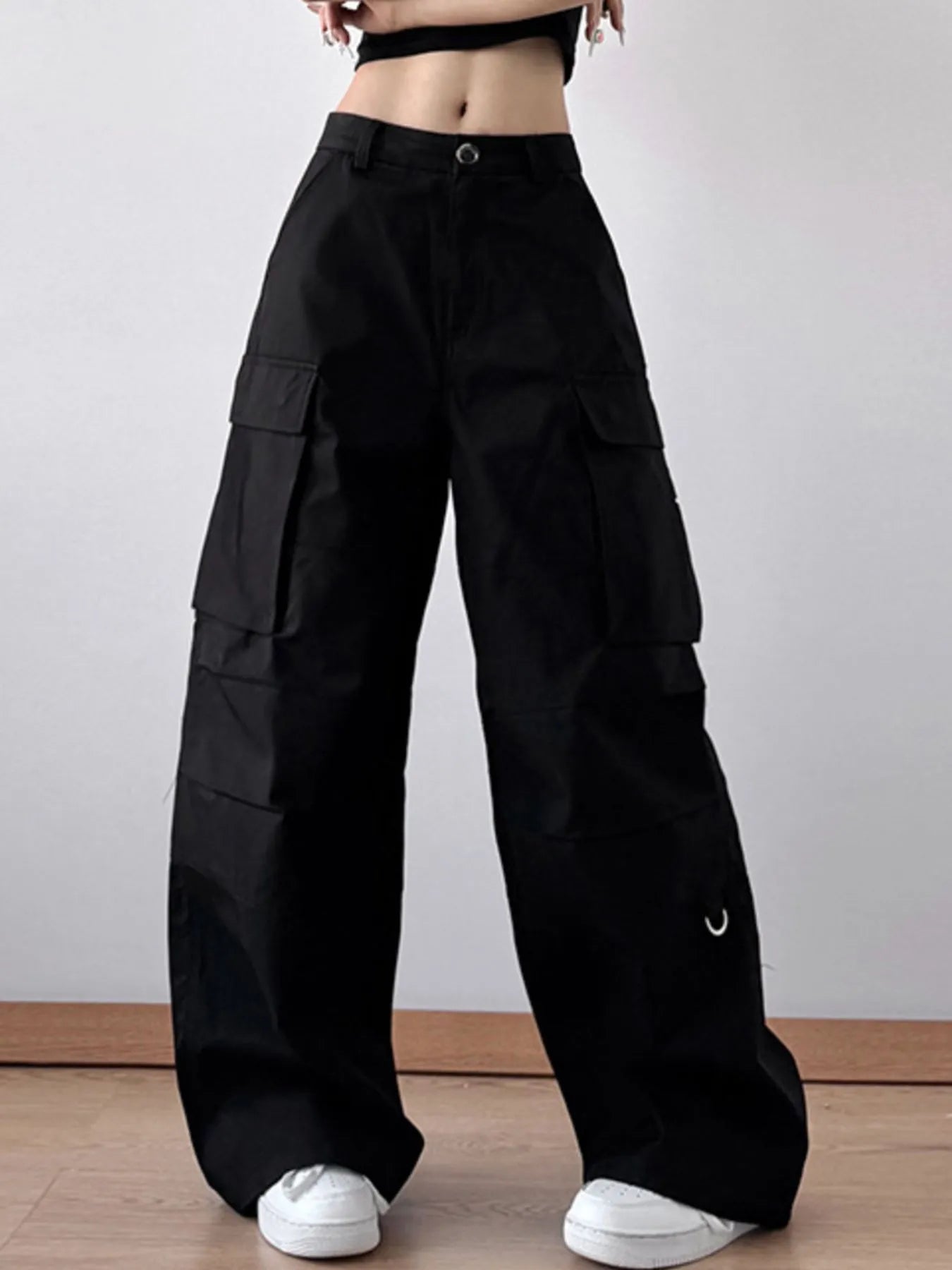 Oversized Cargo Wide Leg Pants - Tigbul's Variety Fashion Shop