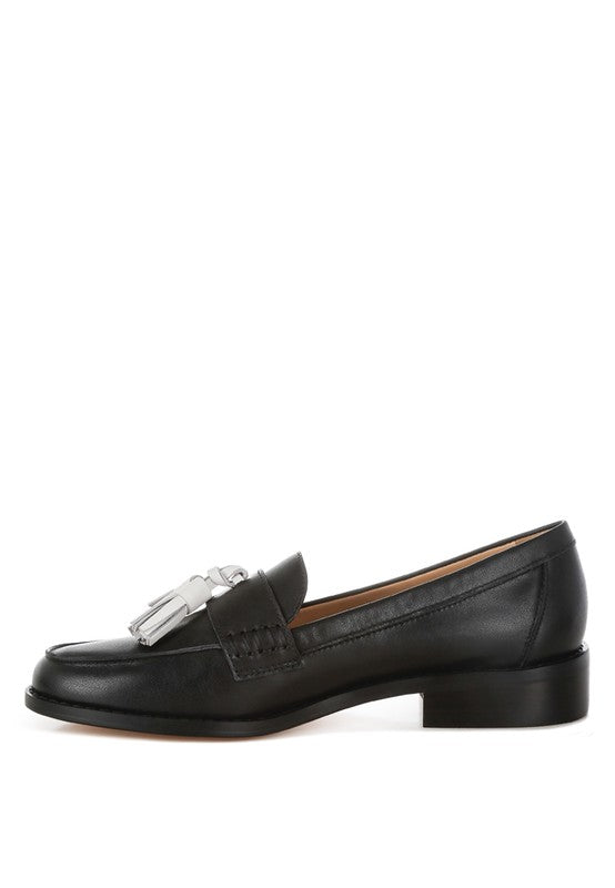 Yelena Real Leather Tassel Loafers - Tigbul's Variety Fashion Shop