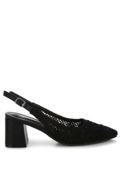 Tolina Woven Design Slingback Sandals - Tigbul's Variety Fashion Shop