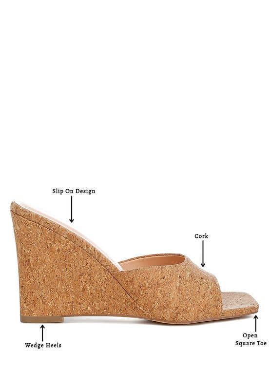 Shiloy Cork Wedge Sandals - Tigbul's Variety Fashion Shop