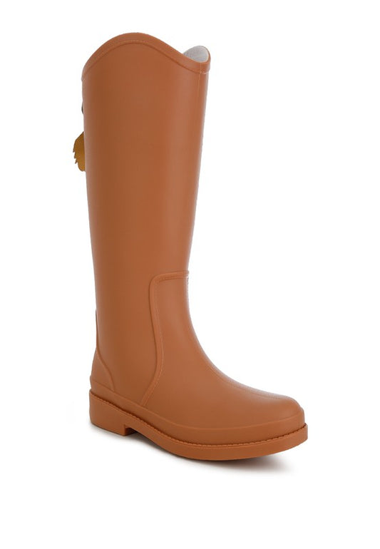 Indiana Charm Detail Calf Boots - Tigbul's Variety Fashion Shop