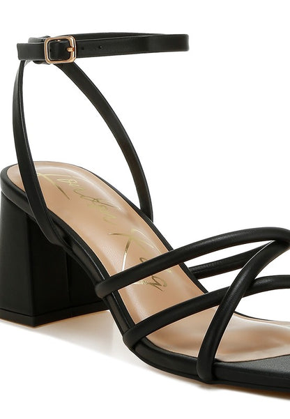 Alyona Low Block Heel Strappy Sandals - Tigbul's Variety Fashion Shop