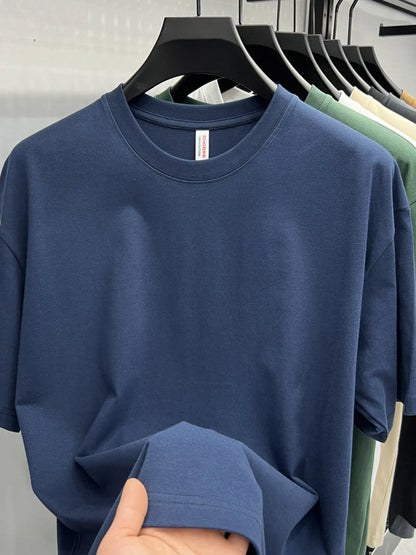 Men's Plus Size Round Neck Short Sleeve T-Shirt - Tigbul's Variety Fashion Shop