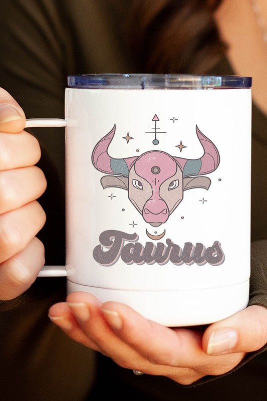 Taurus Astrological Sign Coffee Travel Cup - Tigbul's Variety Fashion Shop