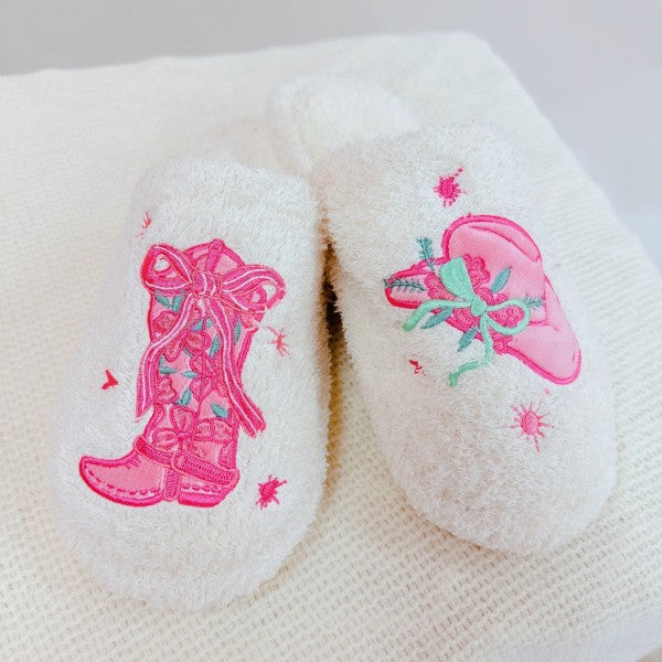 Western Whimsy Coziest Lounge Slippers - Tigbul's Variety Fashion Shop