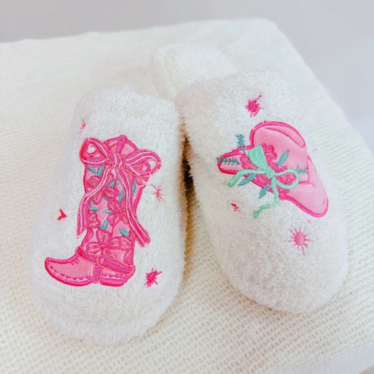 Western Whimsy Coziest Lounge Slippers - Tigbul's Variety Fashion Shop