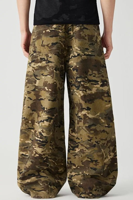 Men's Camouflage Wide Leg Pants - Tigbul's Variety Fashion Shop