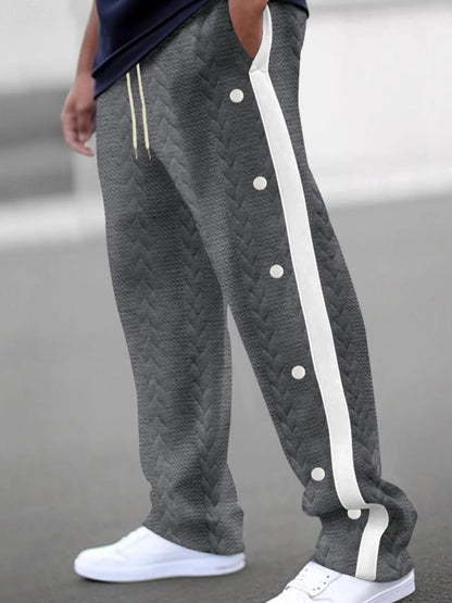 Men's Full Size Textured Drawstring Pants Plus Size - Tigbul's Variety Fashion Shop