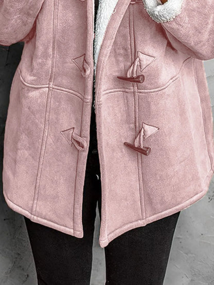 Full Size Cozy Sherpa Lined Toggle Coat with Hood Plus Size - Tigbul's Variety Fashion Shop