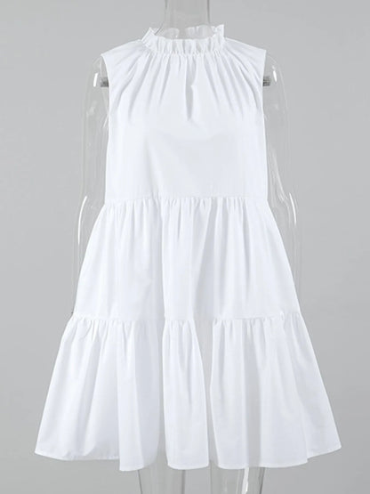 Tiered Sleeveless Summer Mini Dress - Tigbul's Variety Fashion Shop