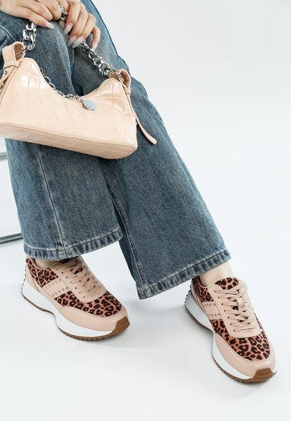 Lepark Real Leather Leopard Print Sneakers - Tigbul's Variety Fashion Shop