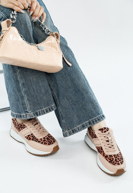 Lepark Real Leather Leopard Print Sneakers - Tigbul's Variety Fashion Shop