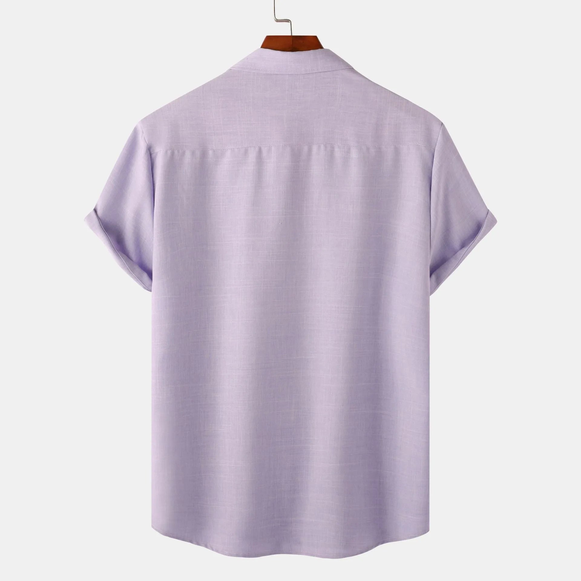 Men's Plus Size Casual Short Sleeve Button-Up Shirt - Tigbul's Variety Fashion Shop