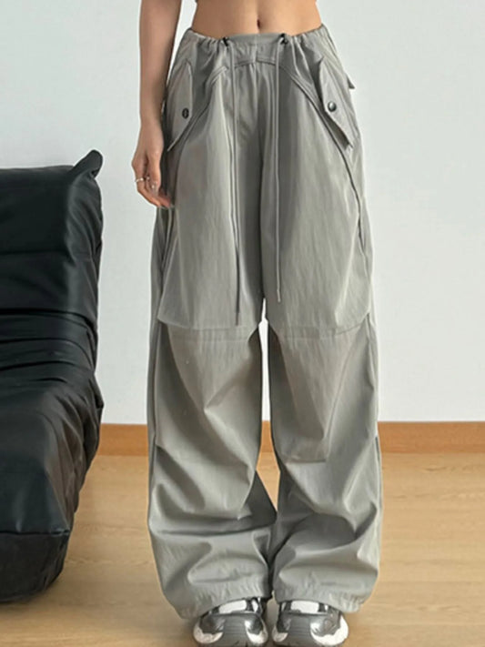 Wide Leg Drawstring Pants - Tigbul's Variety Fashion Shop