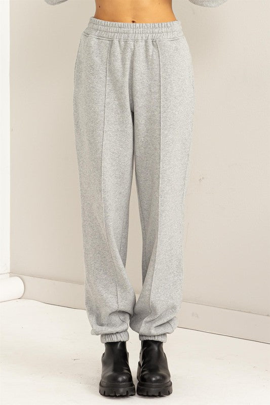 High-Waisted Pintuck Sweatpants - Tigbuls Variety Fashion