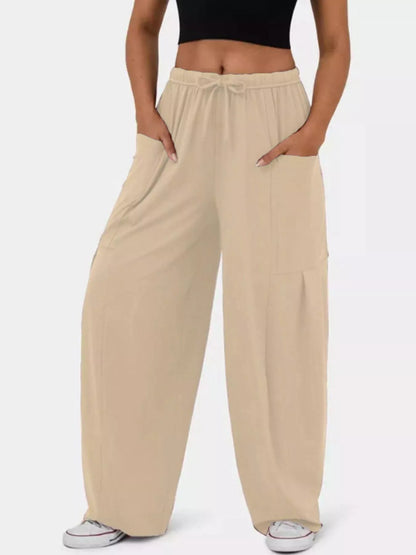 Relaxed Fit Drawstring Pants - Tigbul's Variety Fashion Shop