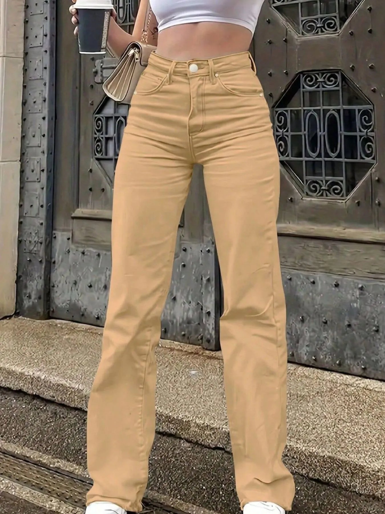 High-Waisted Wide Leg Jeans - Tigbul's Variety Fashion Shop