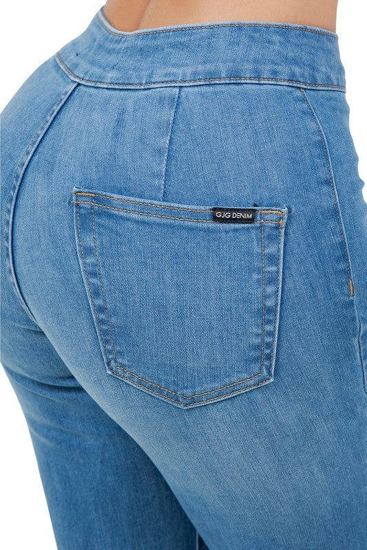 Harley Wide Leg Med Blue- Inseam 34 - Tigbul's Variety Fashion Shop
