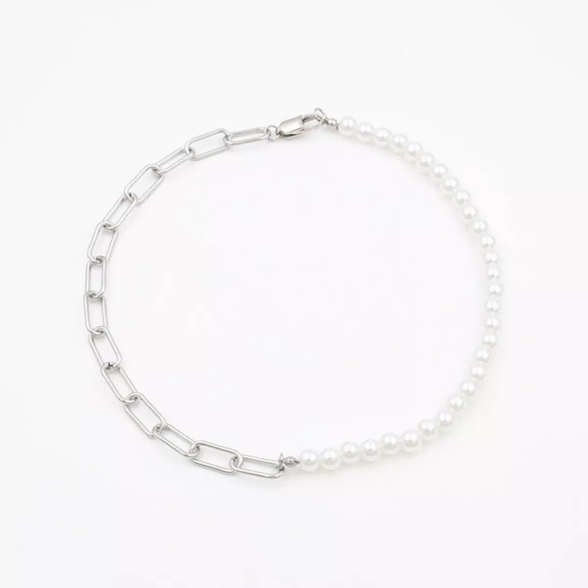 Pearl & Chain Link Necklace - Tigbul's Variety Fashion Shop