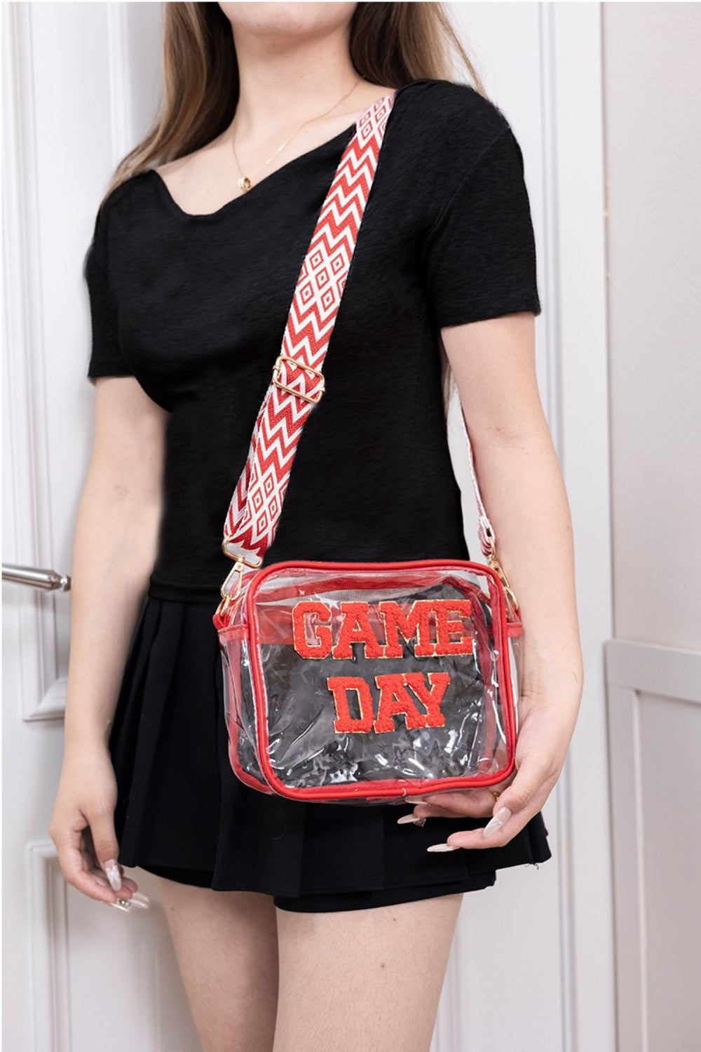 Zenana GAME DAY Stadium Approved Transparent Crossbody Bag - Tigbul's Variety Fashion Shop