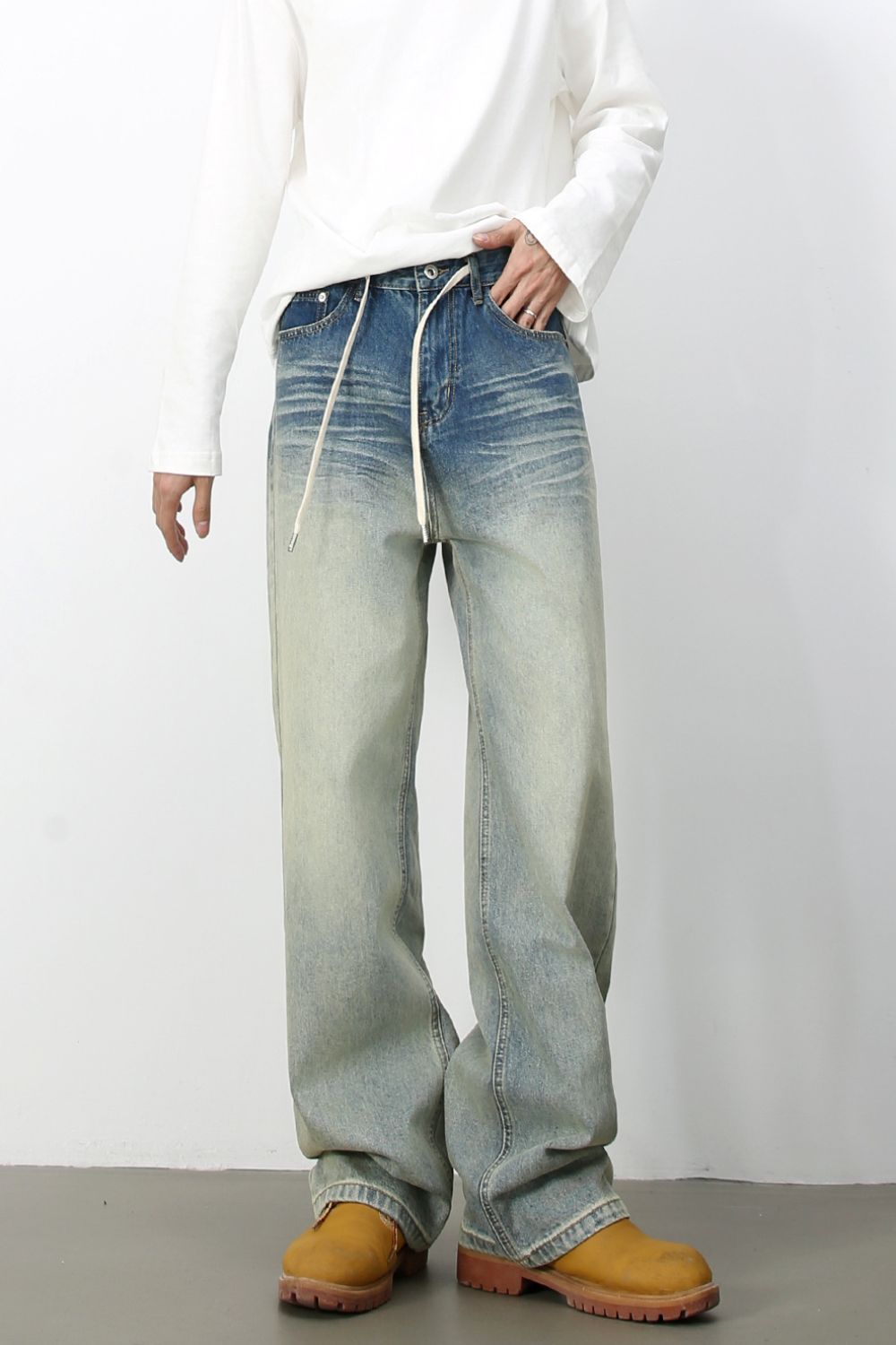 Men's Loose Fit Jeans with Pockets - Tigbul's Variety Fashion Shop