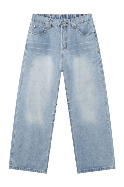 Men's Mid Rise Wide Leg Jeans with Pockets - Tigbul's Variety Fashion Shop