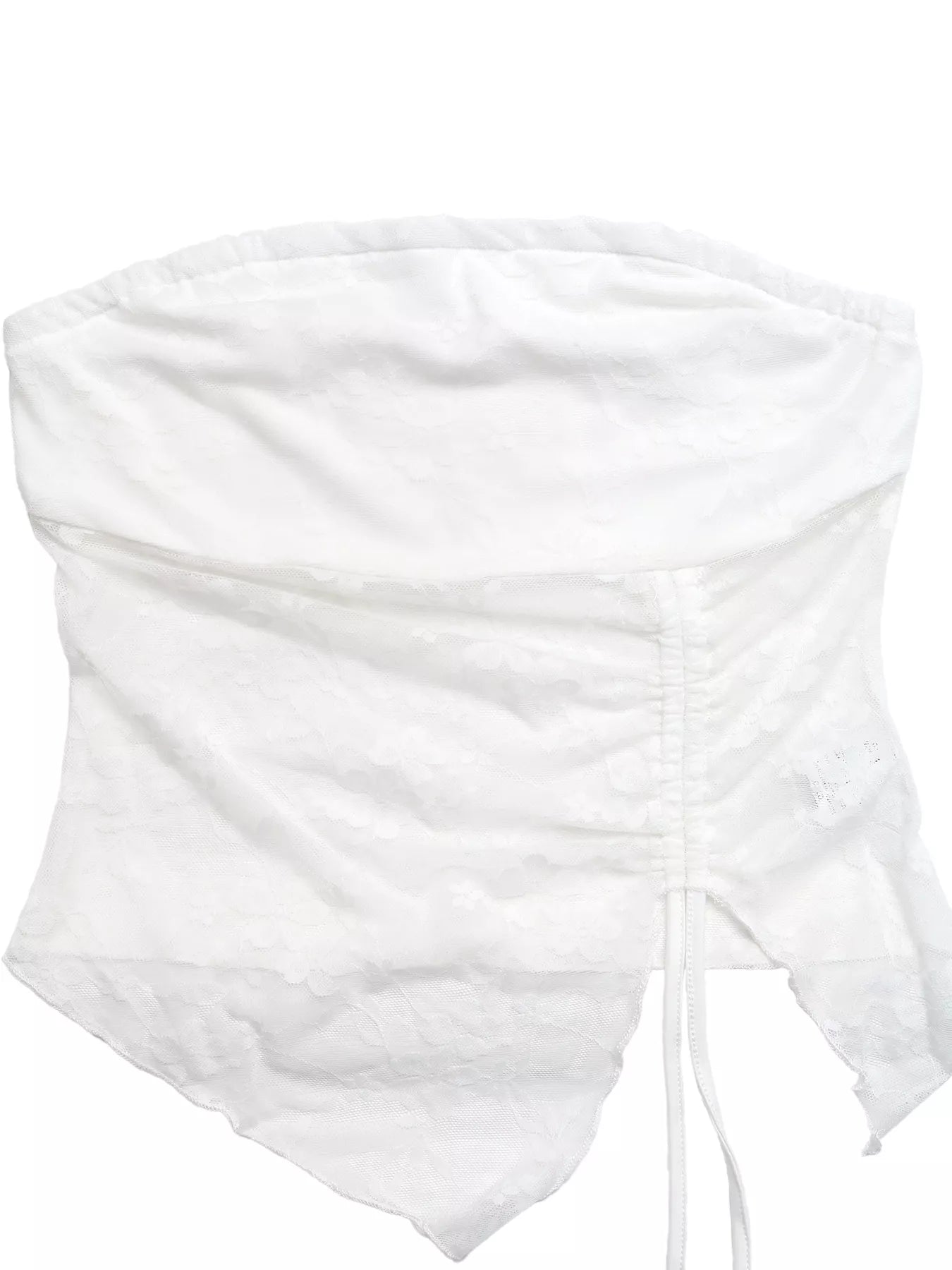 Ruched Lace Tube Top - Tigbul's Variety Fashion Shop