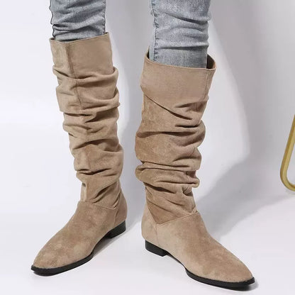 Slouchy Knee High Boots - Tigbul's Variety Fashion Shop