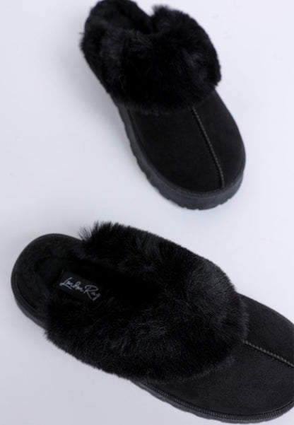 Portho Faux Fur Slip Ons - Tigbul's Variety Fashion Shop