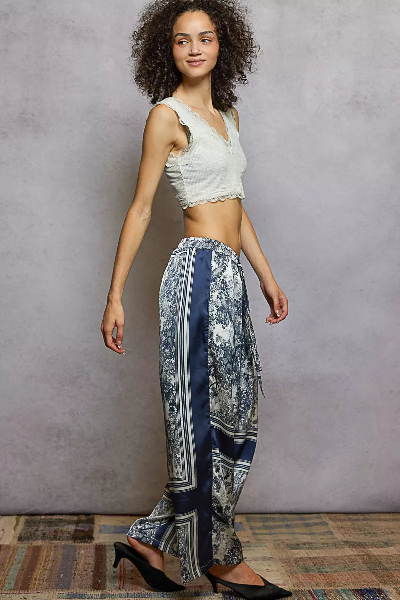 POL Floral Printed Woven Wide Leg Drawstring Pants - Tigbul's Variety Fashion Shop