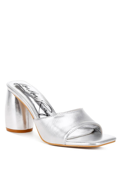 Bumblin Metallic Faux Leather Slip On Sandals - Tigbul's Variety Fashion Shop