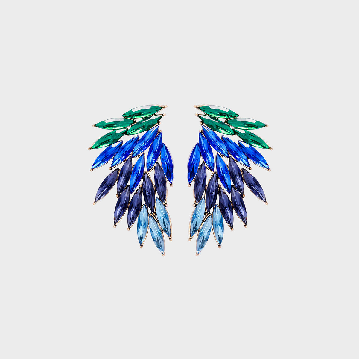Alloy Acrylic Wing Earrings - Tigbuls Variety Fashion