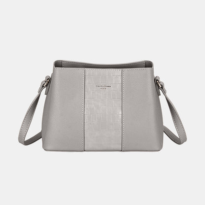 David Jones PU Leather Crossbody Bag - Tigbul's Variety Fashion Shop