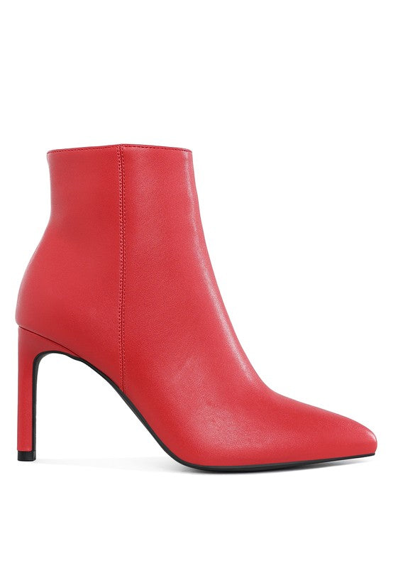 Tatria Textured Stiletto Heel Ankle Boots - Tigbul's Variety Fashion Shop