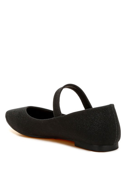 Herma Glitter Pin Buckle Ballerinas - Tigbul's Variety Fashion Shop