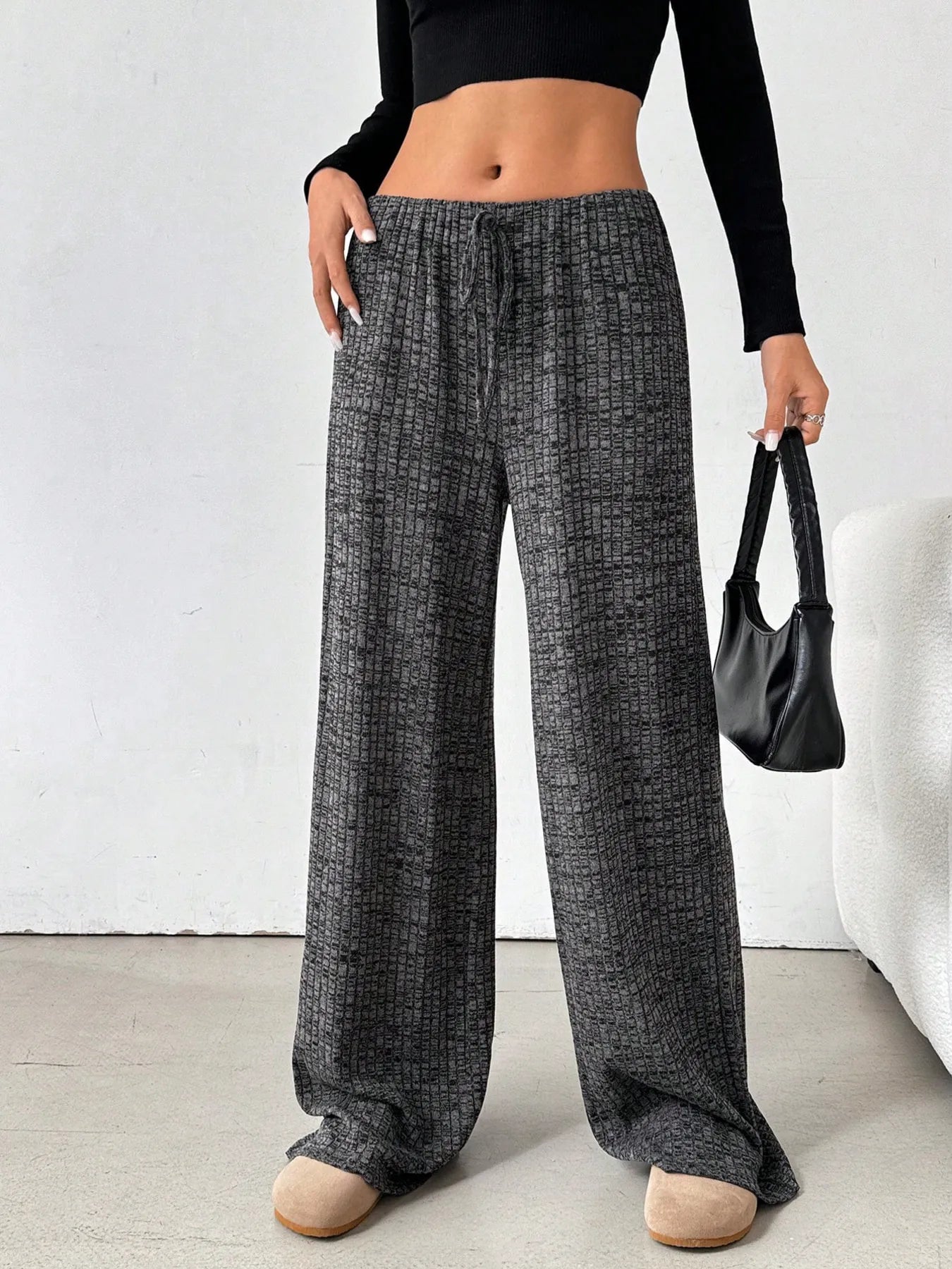 Striped Wide Leg Drawstring Pants - Tigbul's Variety Fashion Shop
